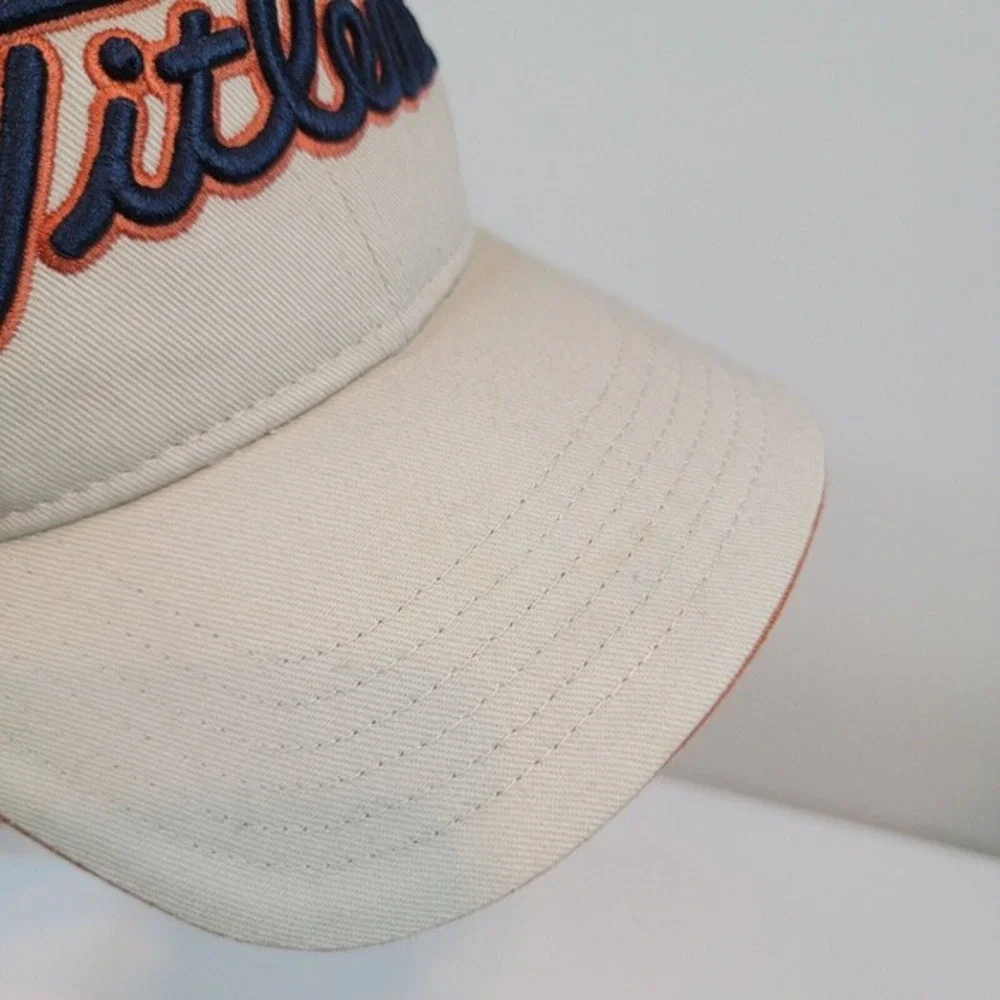 Titleist FootJoy FJ Pro‎ V1 Golf Hat Cap Logo Tan Orange Blue Adjustable